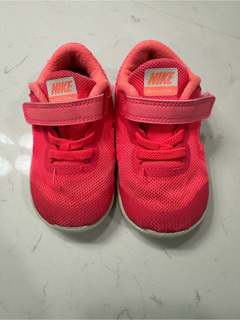 Nike Kids Pink Mesh Hook-and-Loop Sneakers